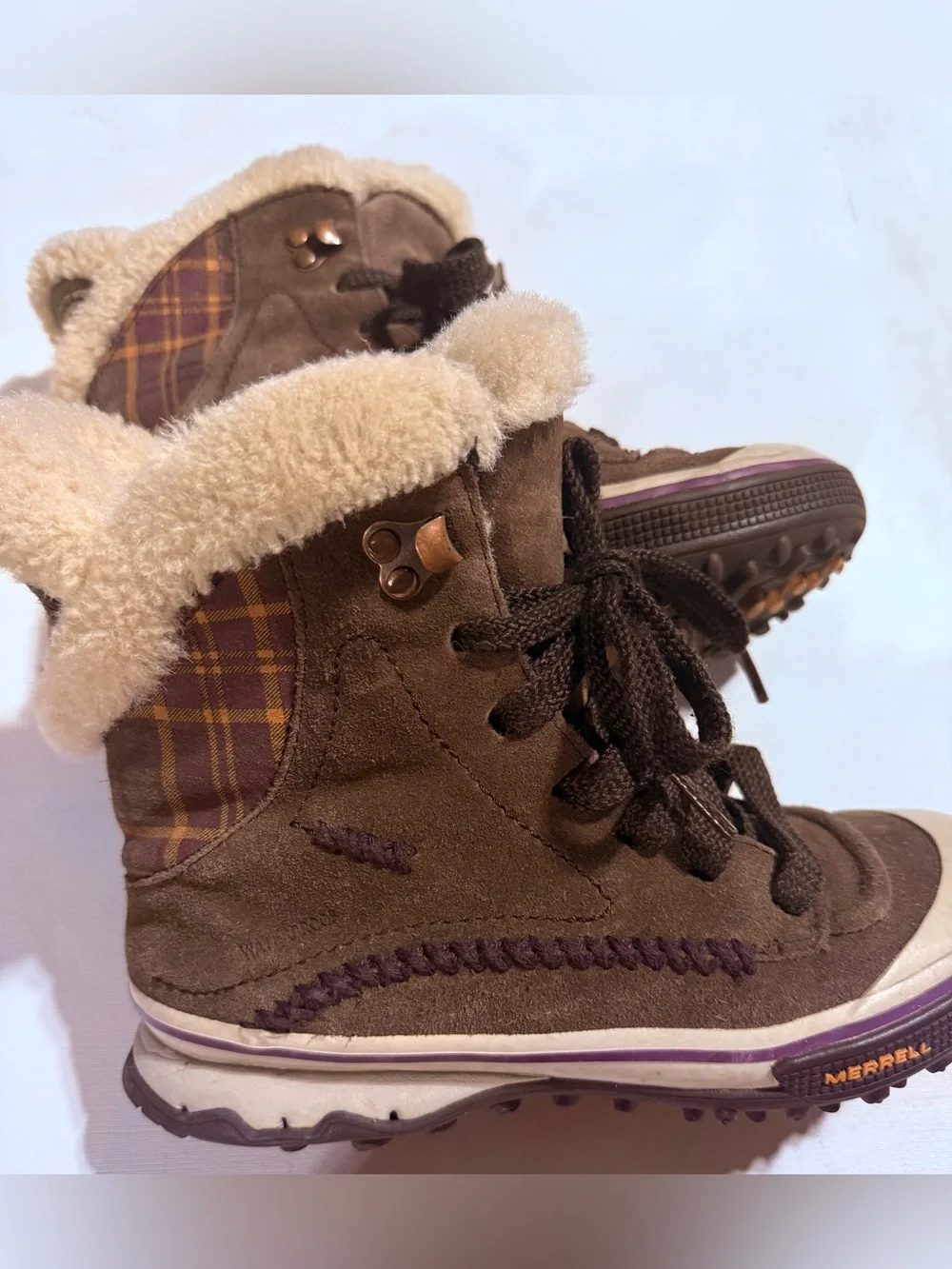 Merrell Pixie Lace Waterproof Bracken Walking Boots Size-6